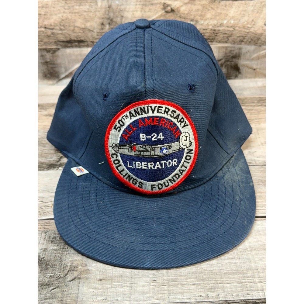 Dickies Blue Adjustable Hat‎ with B-24 Liberator Patch